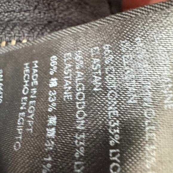 Free People Side Zip Mini Skirt Black Denim Women's 6 28" Waist Stretch Fit - Picture 4 of 7